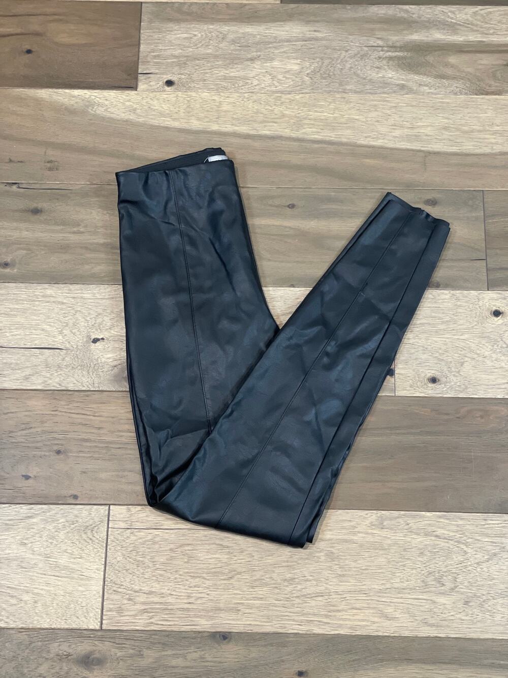 ASOS Faux Leather Black High Rise Pants Size 12 Tall New With Tag
